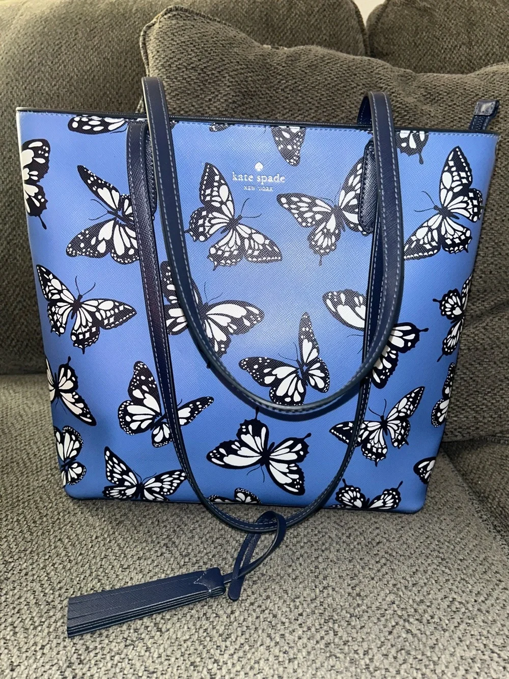 Kate Spade Blue Butterfly Tote